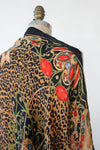 Silk Leopard & Gemstone Scarf