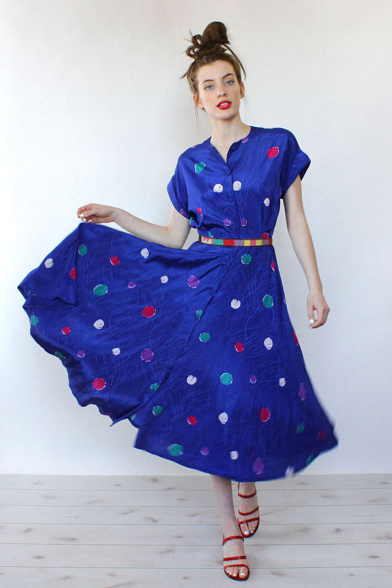 Polka Dot Flare Dress S/M