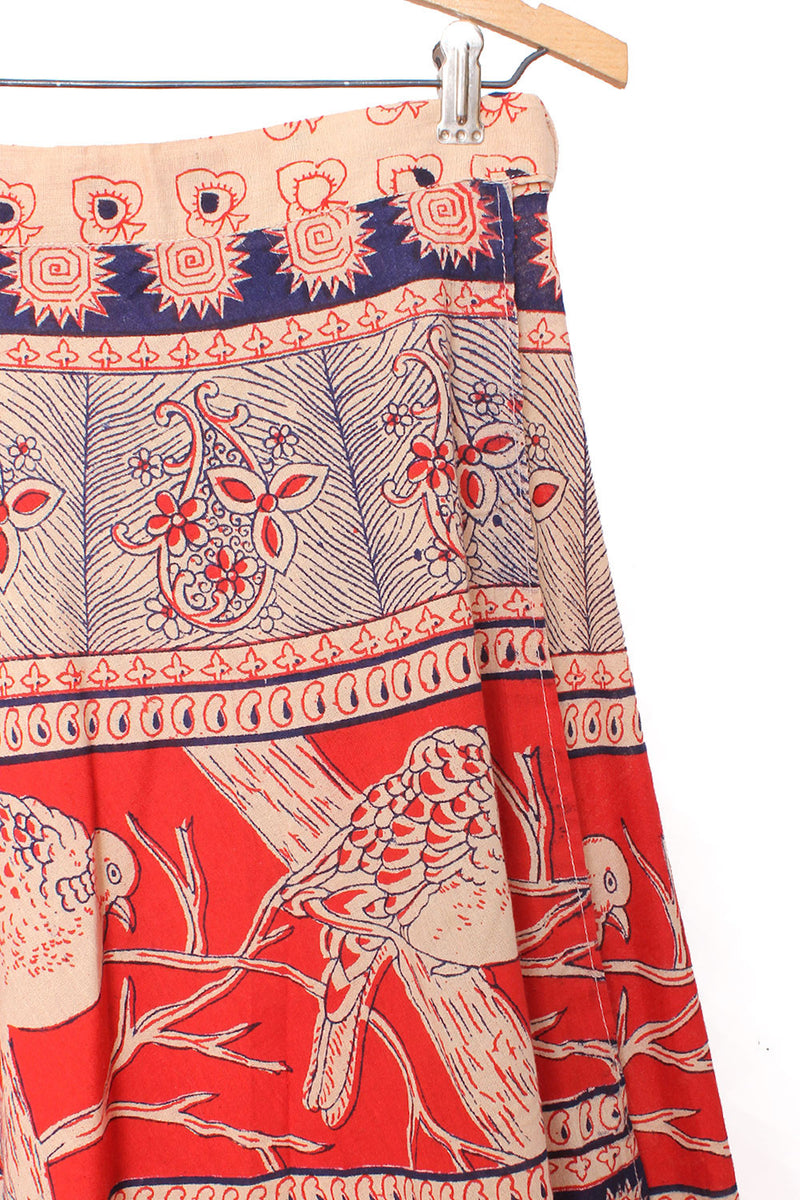 The Earth is Round 70s Wrap Skirt
