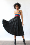 Smocked Taffeta Circle Skirt L