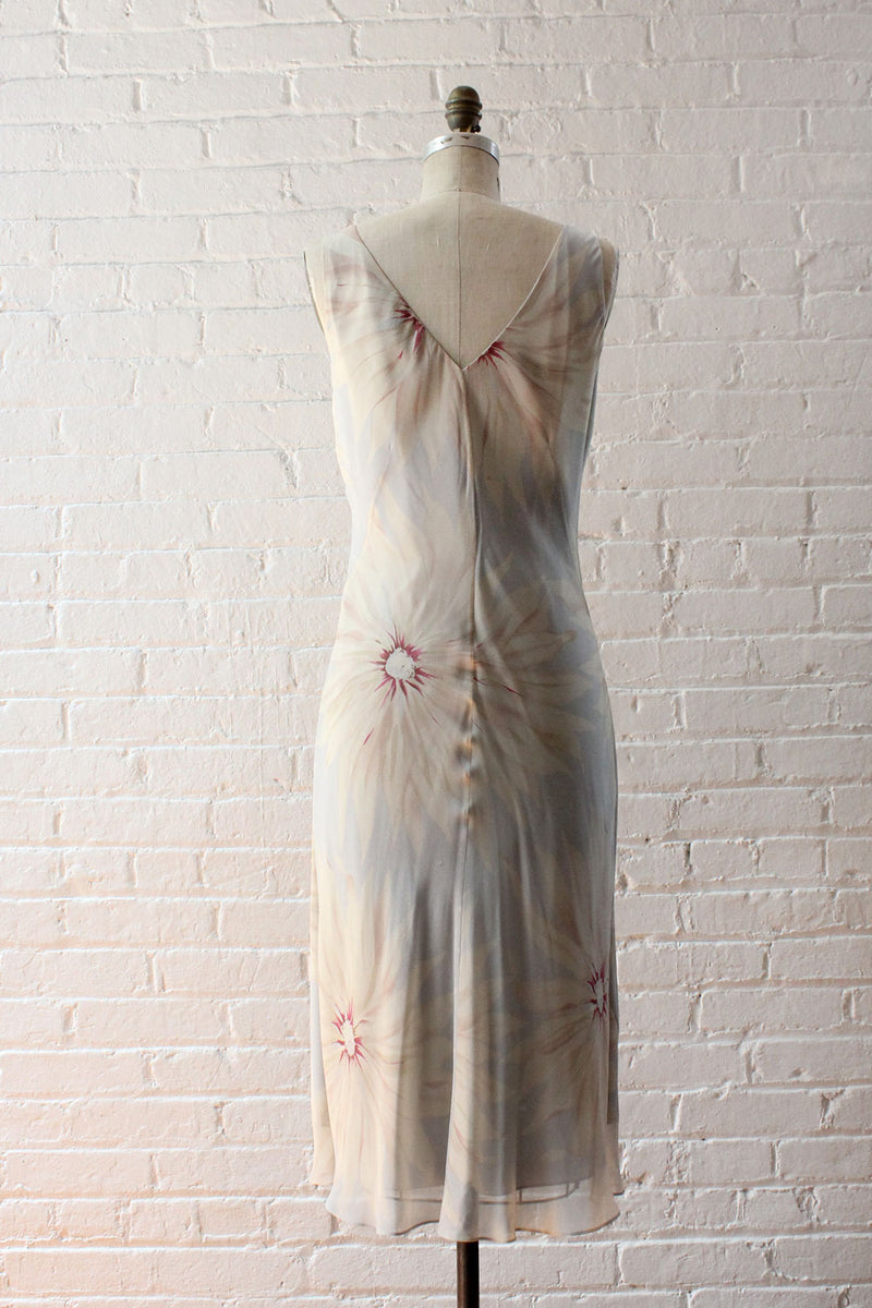 bias cut tea dress Morag - V Neck Bias Cut Tea Dress