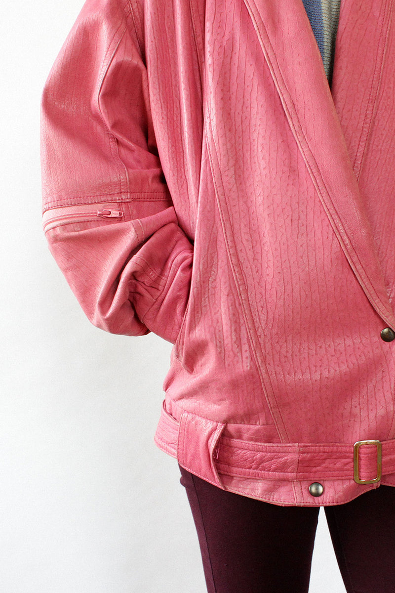 Pink Lady Leather Jacket S/M