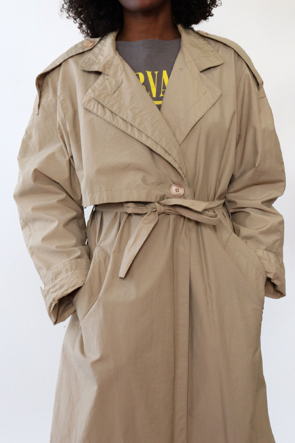 Slouchy Khaki Lightweight Trench M
