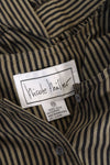 Nicole Miller Striped Raw Silk Shirtdress M