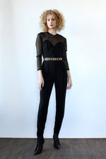 Cutout Sheer Catsuit M/L
