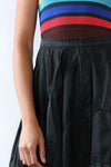 Smocked Taffeta Circle Skirt L