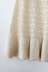 Cream Crochet Flutter Skirt XS/S/M