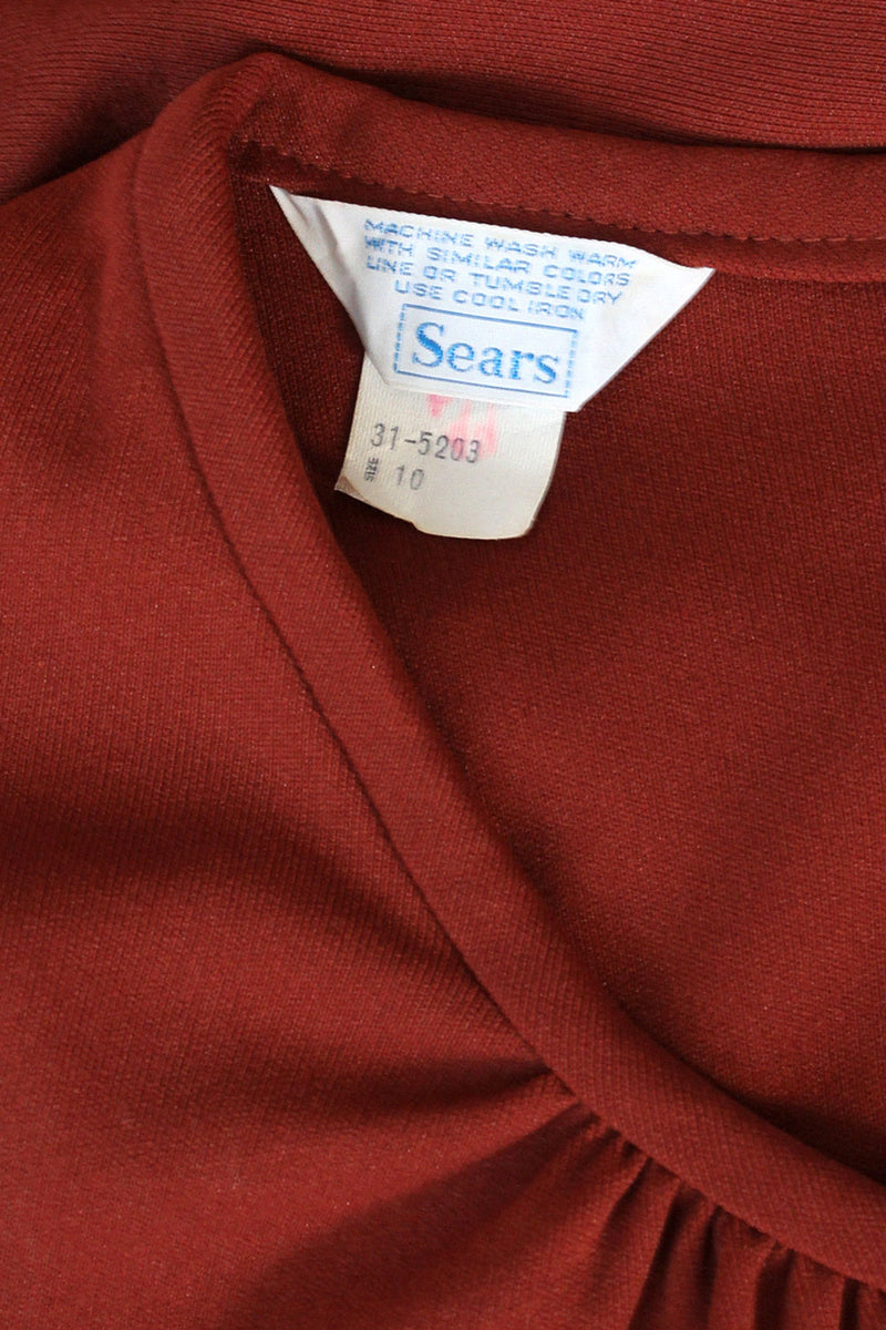 Rust Fit & Flare Dress M