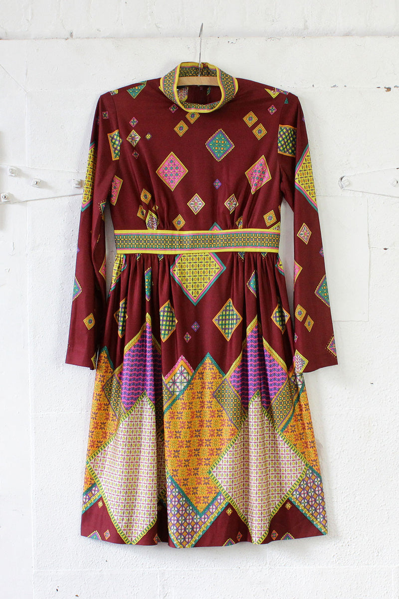 Burgundy Kaleidoscope Dress XS/S