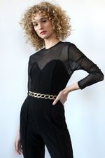 Cutout Sheer Catsuit M/L