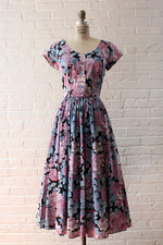 Marie Floral Cotton Dress S
