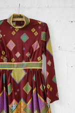 Burgundy Kaleidoscope Dress XS/S