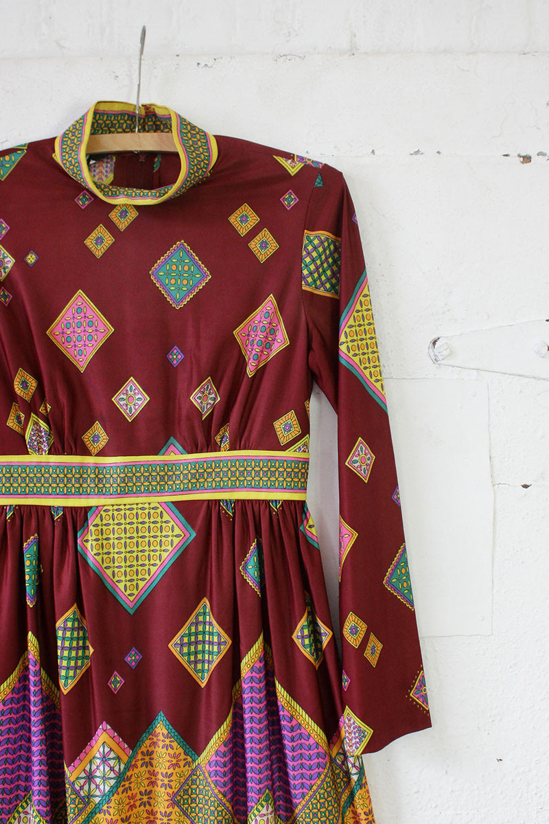 Burgundy Kaleidoscope Dress XS/S