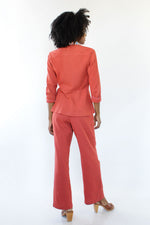 Coral Crinkle Day Suit M/L