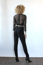 Cutout Sheer Catsuit M/L