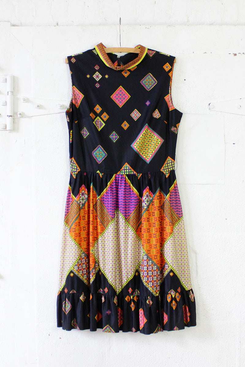 Black Kaleidoscope Dress L