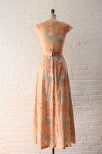 Peach Floral Maxi S