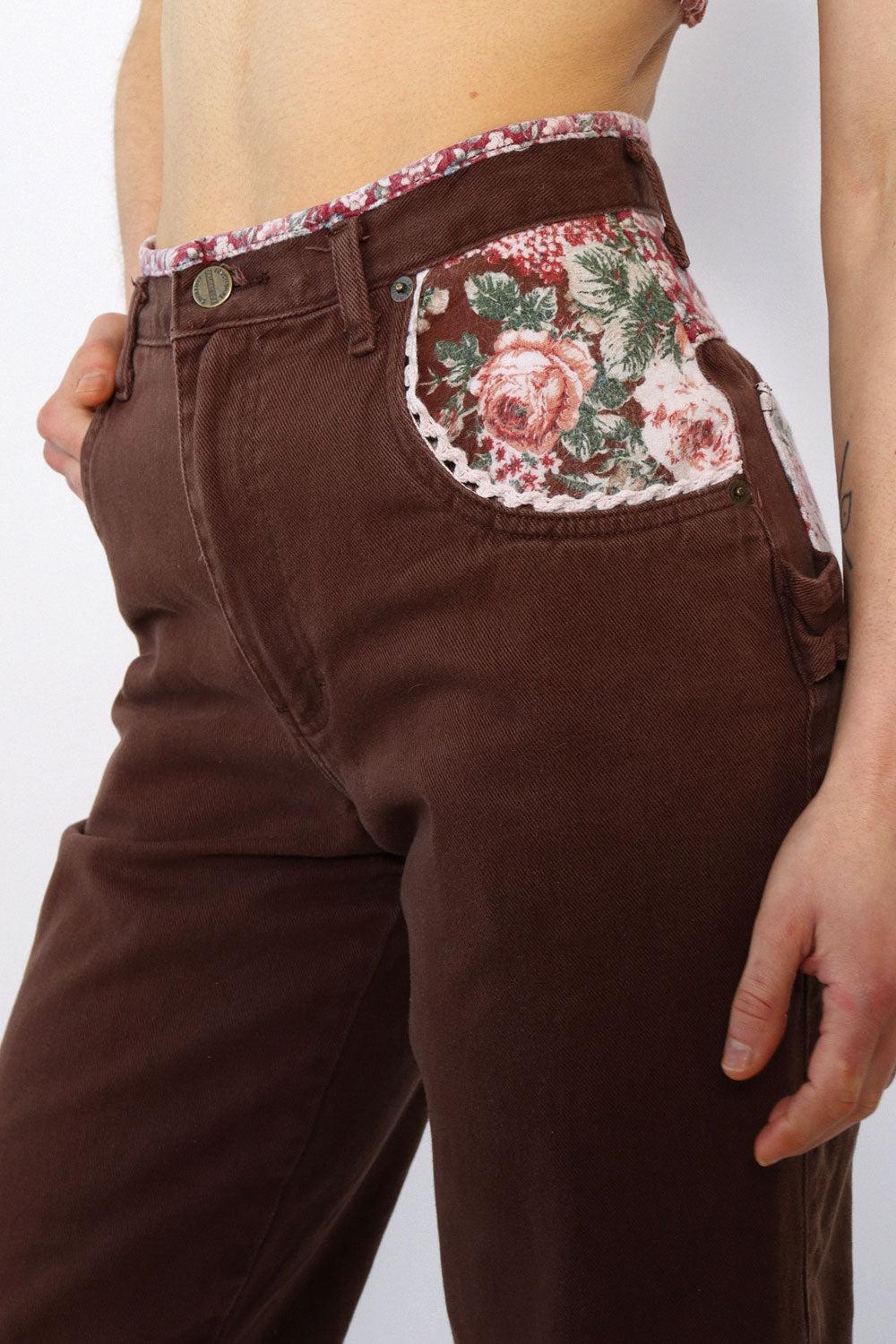Palmetto's Floral Patch Jeans XS
