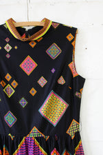 Black Kaleidoscope Dress L