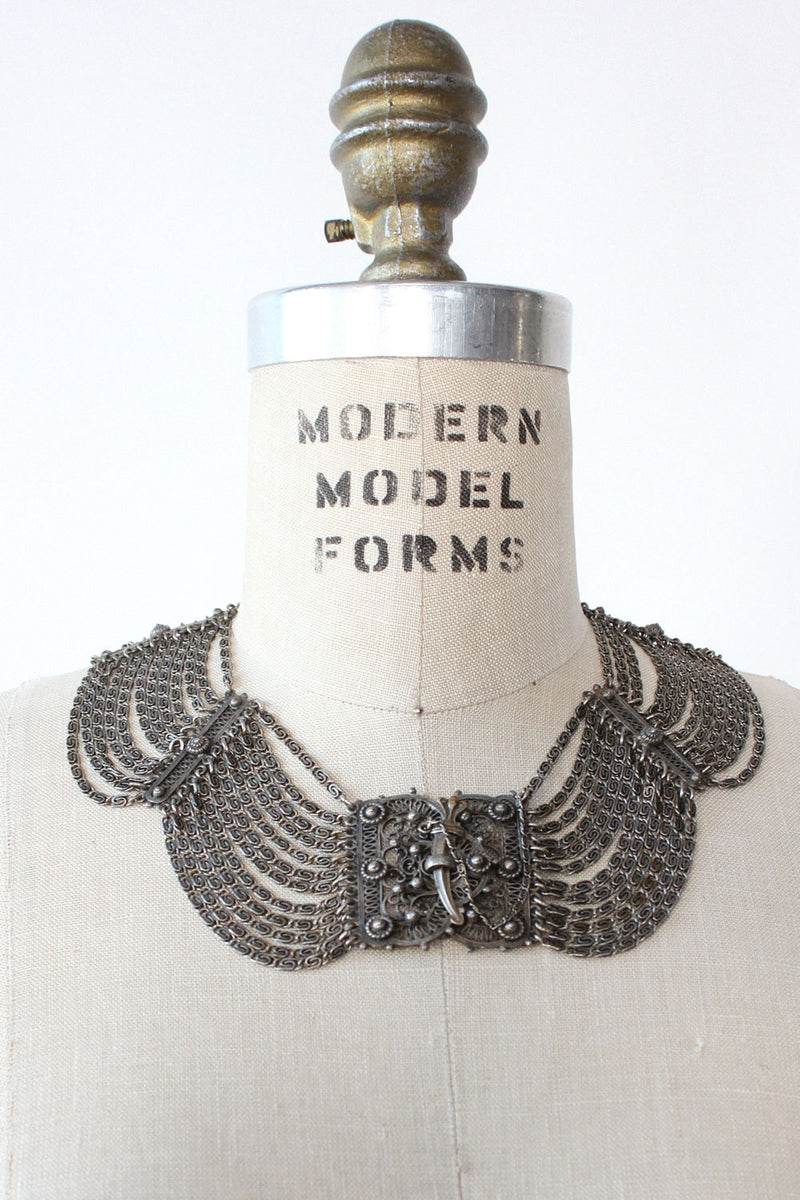 Indo-Craft Filigree Dagger Necklace