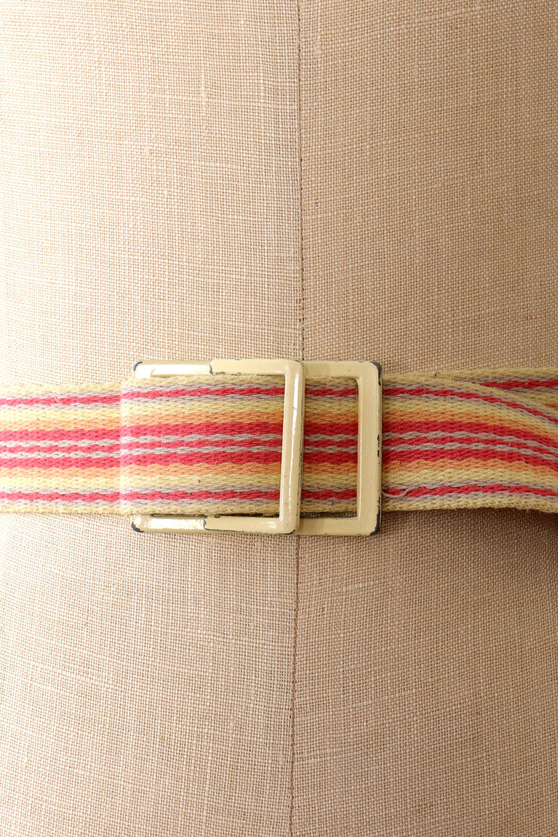 Grapefruit Webbed Belt XS-L