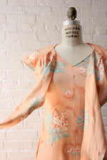 Peach Floral Maxi S