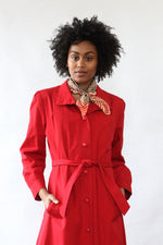 Lady In Red Trench Coat M