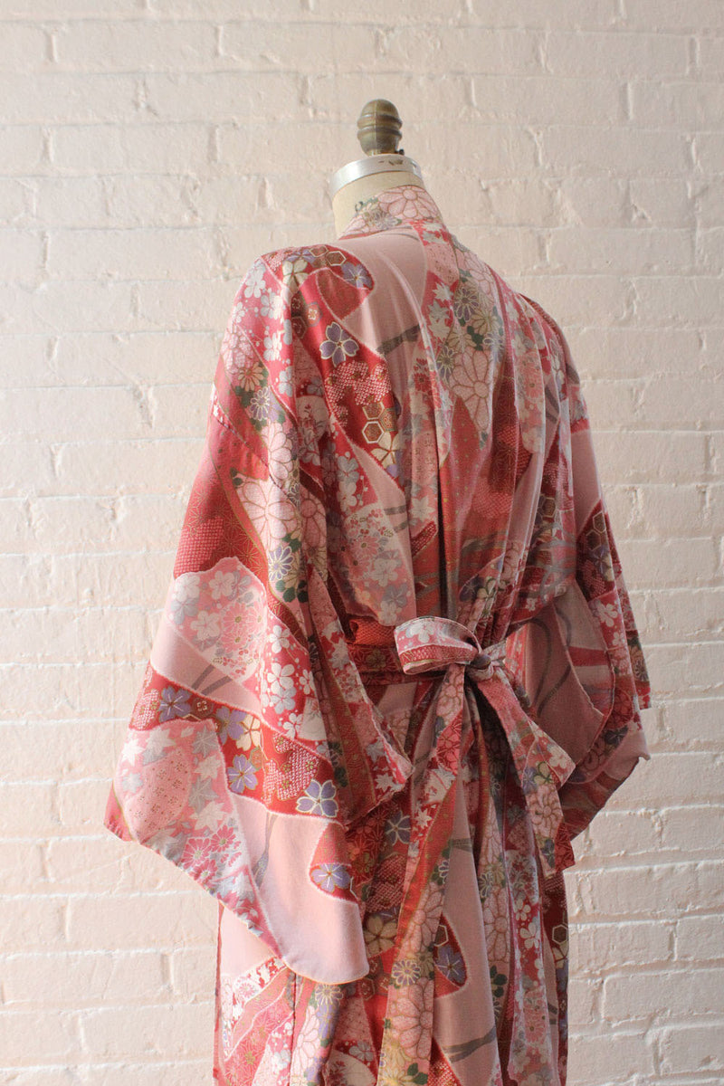 Japanese Rose Cotton Kimono XS-M