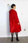 Ruby Red Velvet Overcoat S/M