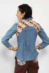 Ribbon Weave Denim Top XS