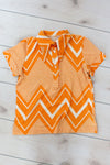Orange Chevron Top S/M