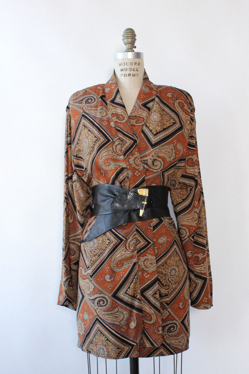 Earthy Paisley Duster  M/L
