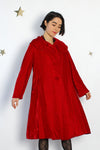 Ruby Red Velvet Overcoat S/M