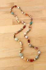 Polished Earthtone Stone Necklace