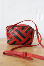 Sharif Stripey Leather Crossbody