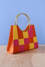 Colorblock Gold Ring Handbag