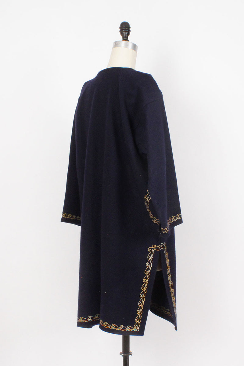 Wool Embroidered Tunic Dress