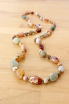 Polished Earthtone Stone Necklace