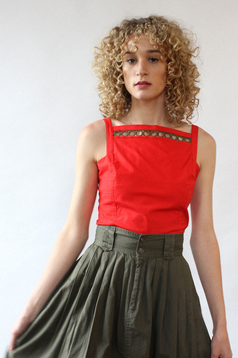 Olive Green Pleated Skirt XS/S