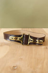 Mahogany Bold Buckle Belt