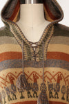 Hooded Folk Tassel Sweater S/M