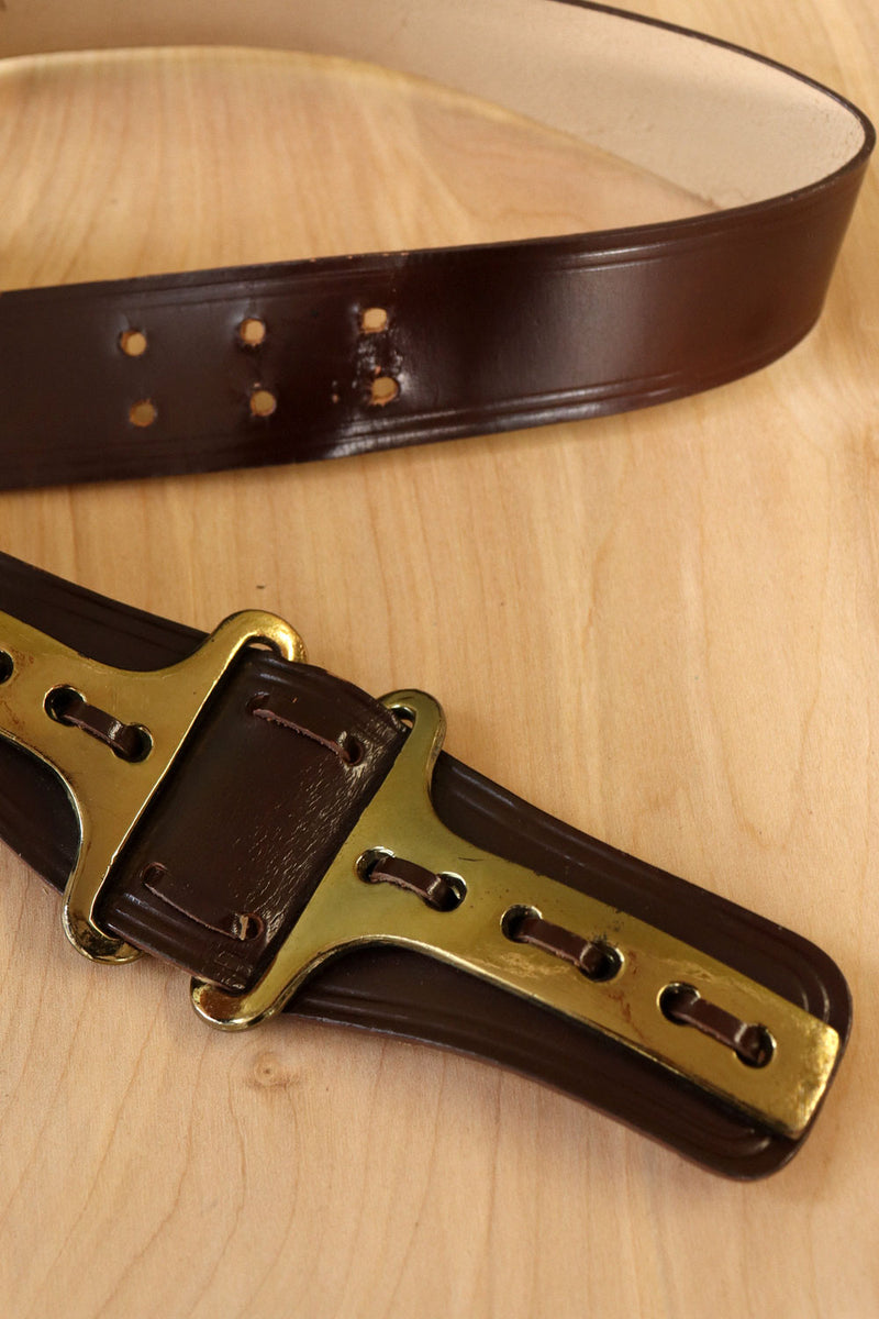 Mahogany Bold Buckle Belt