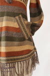 Hooded Folk Tassel Sweater S/M