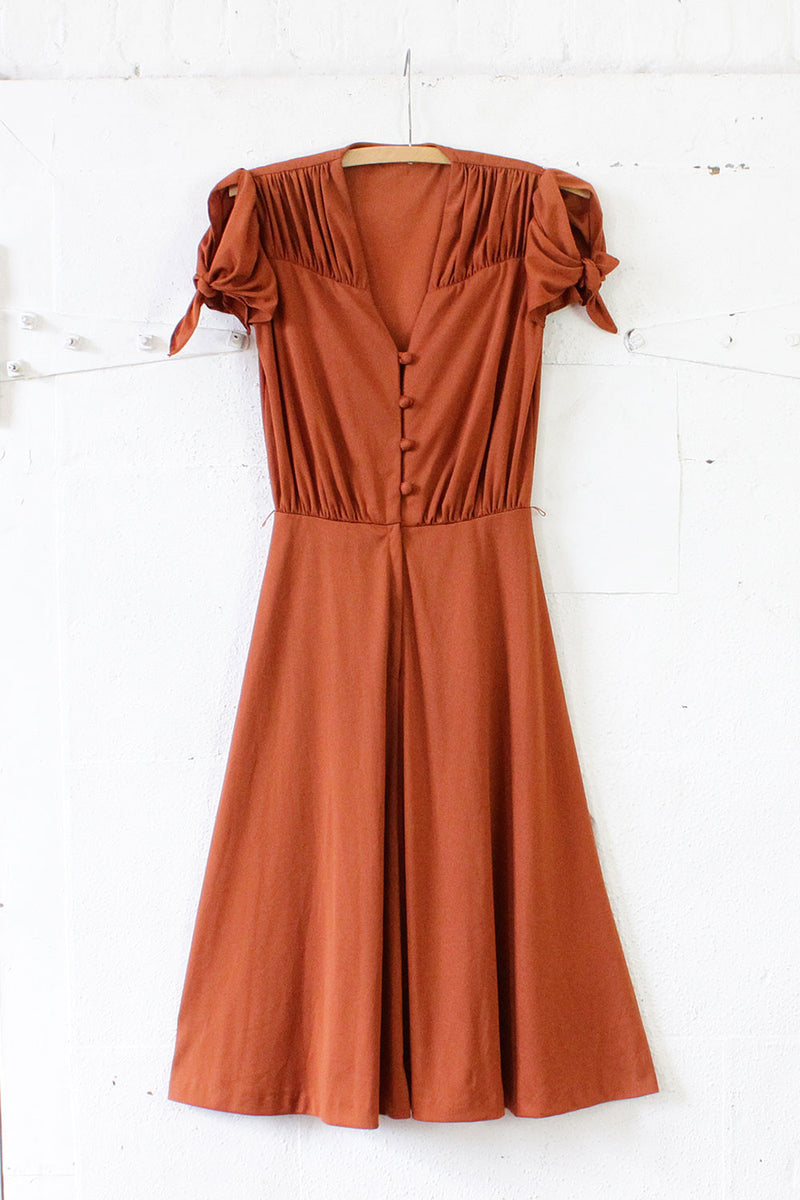 Coppertone 70s Meets 40s Dress XS