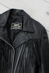 Black Fringe Moto Jacket S