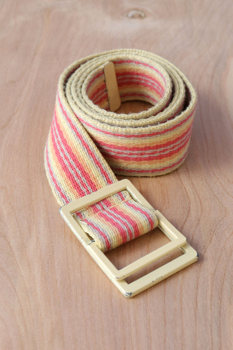 Grapefruit Webbed Belt XS-L