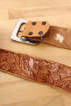 Honey Tooled Leather Belt