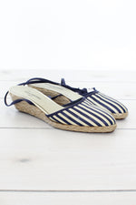 Navy Striped Espadrilles 7