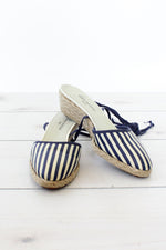 Navy Striped Espadrilles 7