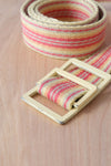 Grapefruit Webbed Belt XS-L